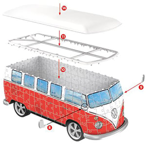 Ravensburger 3D Puzzle Volkswagen T1 Bauanleitung